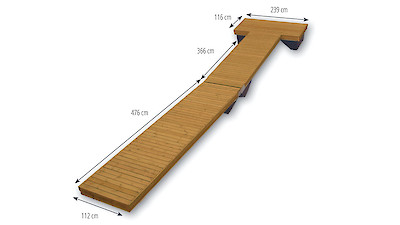 Sauna 1 (Ahti) 10 m muoviponttoonilaituri, webshopProducts - 